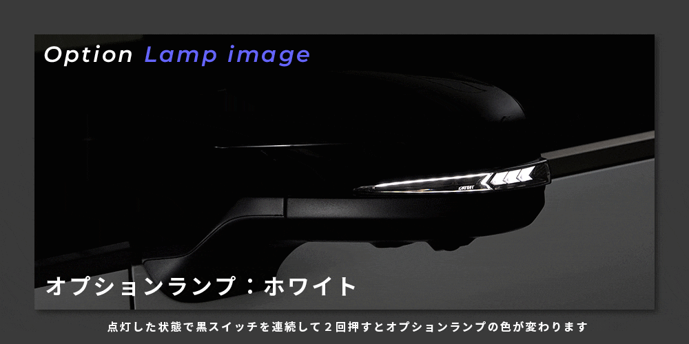 アルファード40系専用 “流れる”LEDドアミラーウィンカー Type α