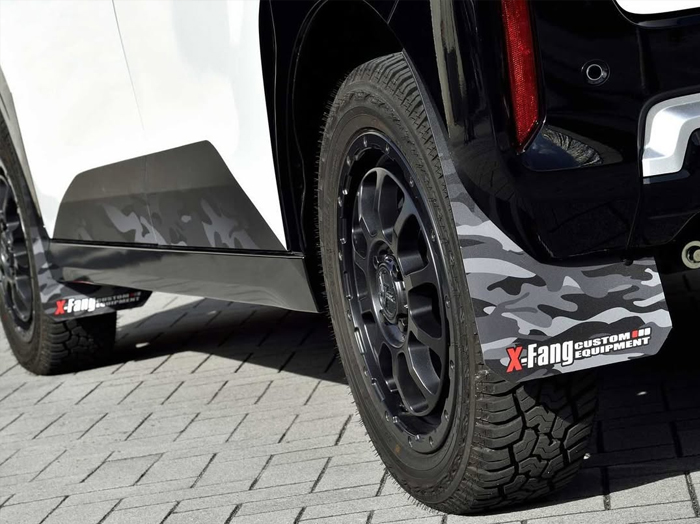 デリカミニ B3系専用 X-FANG マッドフラップ カモフラージュブラック
