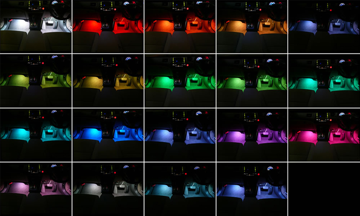 デリカミニ BA系対応 フルカラーLEDフットランプキット