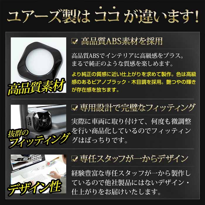 ランドクルーザーFJ専用 エアコン吹き出し口パネルガーニッシュ サイド用