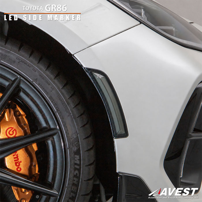 AVEST フルLEDサイドマーカー 装着部アップイメージ