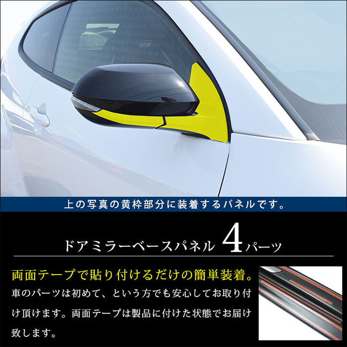 GRヤリス専用 ドアミラーベースパネル