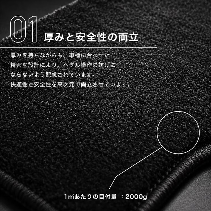 GRヤリス専用 TOM'S フロアマット 高密度素材