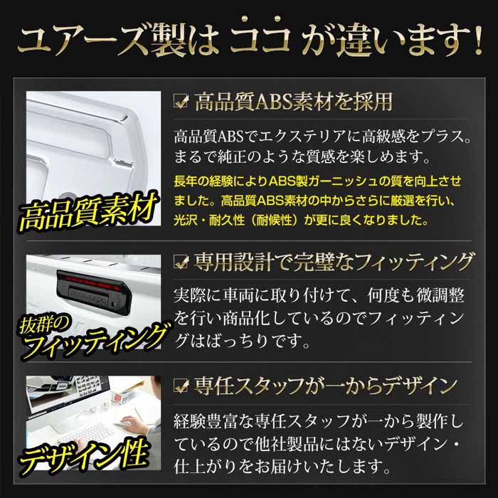 ハイラックス専用 テールゲートハンドルカバー ガーニッシュ