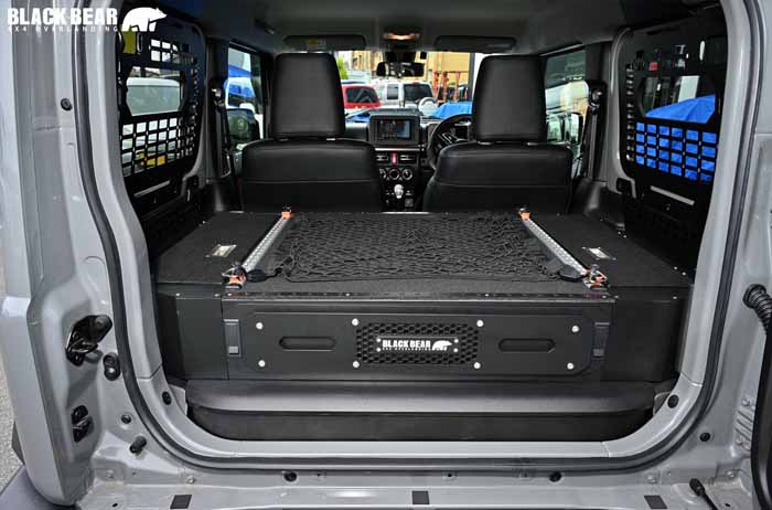 ジムニーシエラ JB74専用 BLACK BEAR ドロワーキット ラゲッジ収納