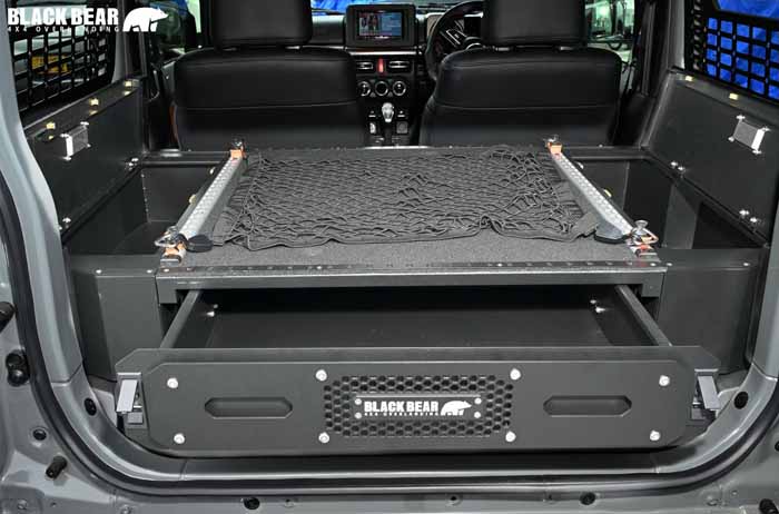 ジムニーシエラ JB74専用 BLACK BEAR ドロワーキット ラゲッジ収納