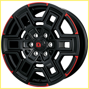 ランドクルーザー300系専用 クライメイト デヴグル (RED) 18インチホイール＆タイヤセット