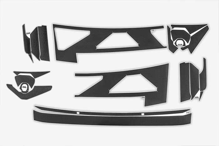 ランドクルーザー250系専用 ROJAM カーボンデカール ワイパーカウルパネル