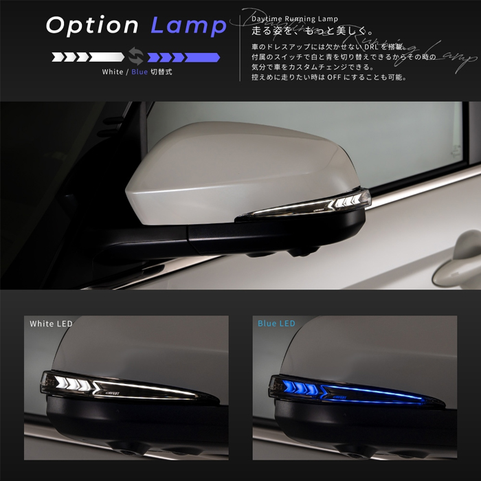 ノア90系専用 “流れる”LEDドアミラーウィンカー Type α