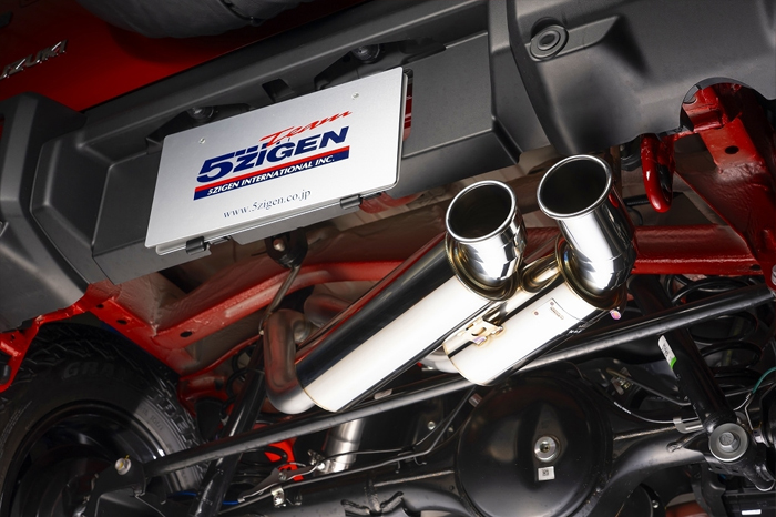 ジムニーノマド JC74専用 5ZIGEN SPスペックストリート マフラー(砲弾ダブル)