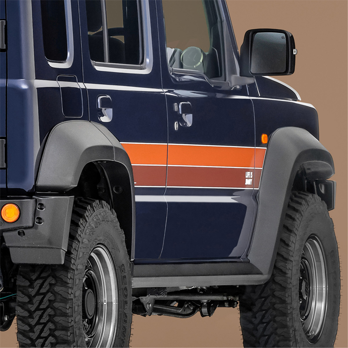 ジムニーノマド JC74専用 APIO サイドデカール LIFE IS JIMNY