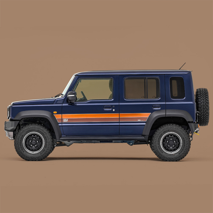 ジムニーノマド JC74専用 APIO サイドデカール LIFE IS JIMNY
