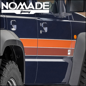 ジムニーノマド JC74専用 APIO サイドデカール LIFE IS JIMNY