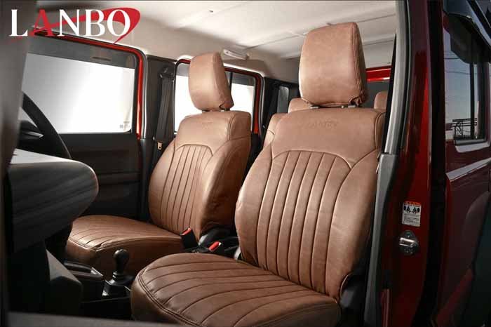 ジムニーノマド JC74専用 LANBO レザーシートカバー ダークブラウン