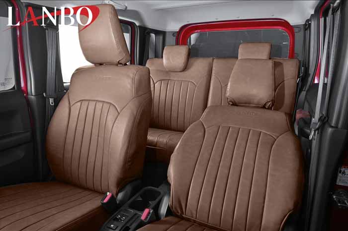 ジムニーノマド JC74専用 LANBO レザーシートカバー ダークブラウン