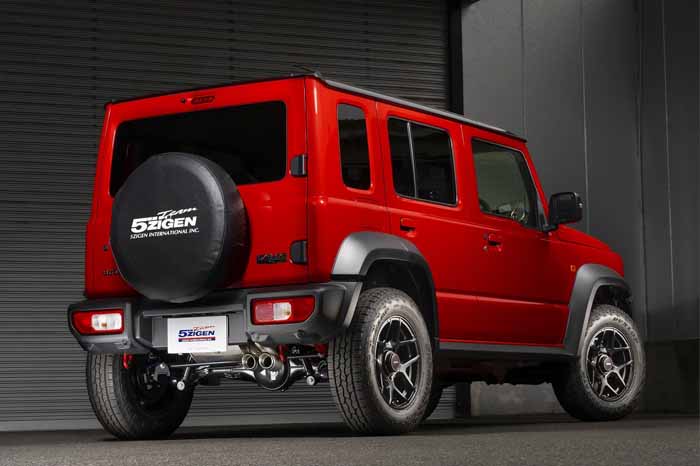 ジムニーノマド JC74専用 5ZIGEN 片側ダブル出し カーボンテールマフラー ASHIKU