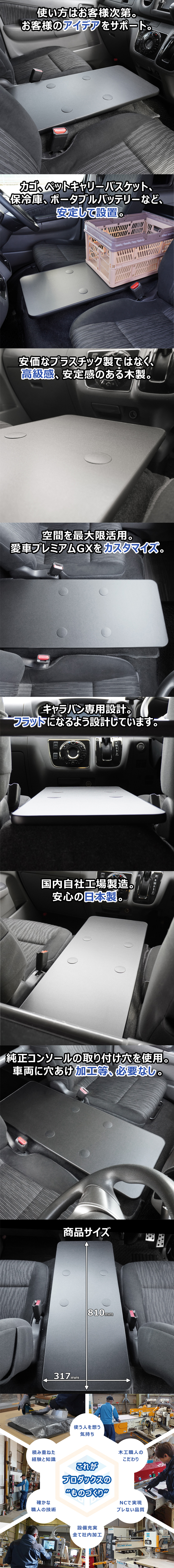NV350 キャラバン GX 標準ボディー専用 PRODUX センターベースボード