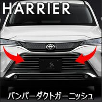 ハリアー 80 PHV カラードバンパーダクトイルミ ピアノブラック